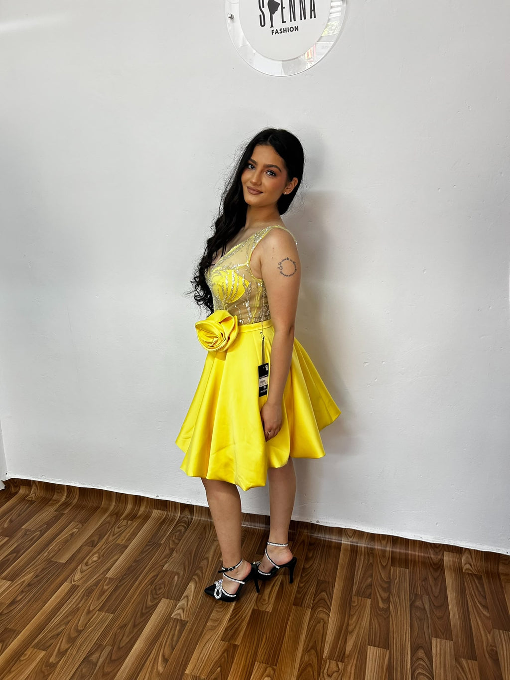 Rochie cocktail galbena mini Chelsea