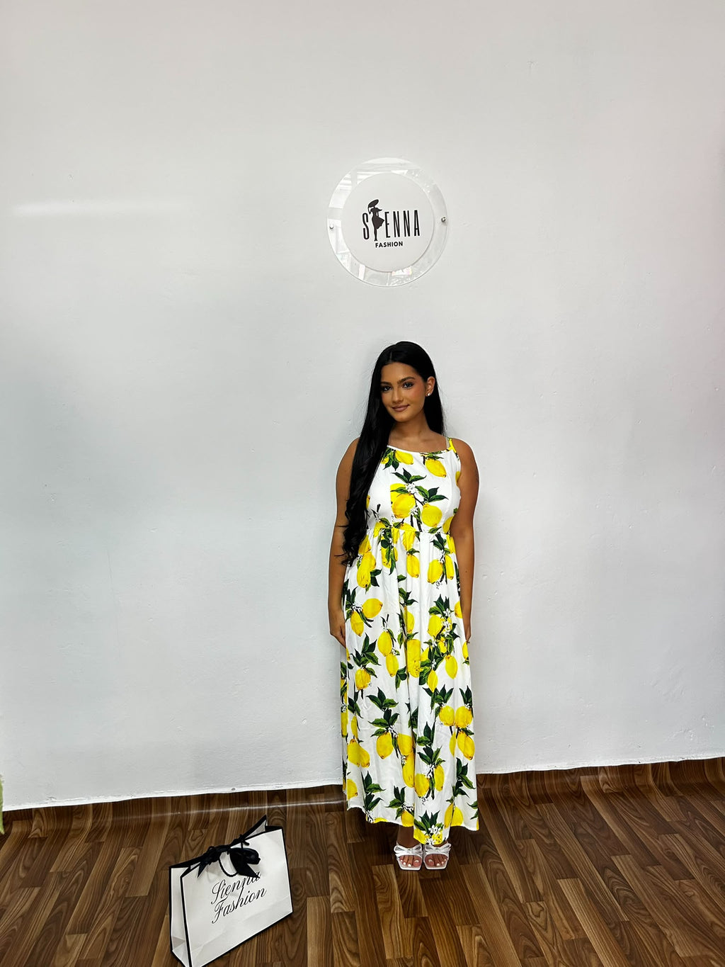 Rochie de zi imprimeu lămâi