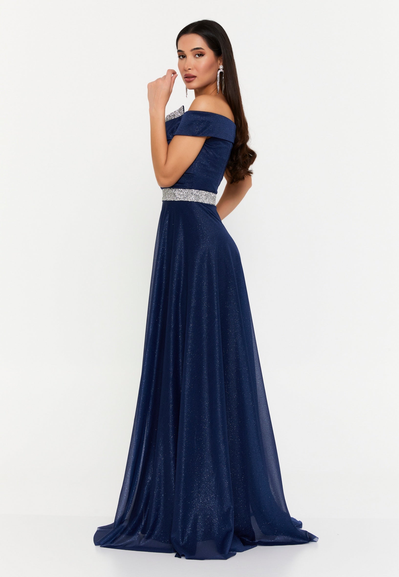 Rochie eleganta cu paiete bluemarin