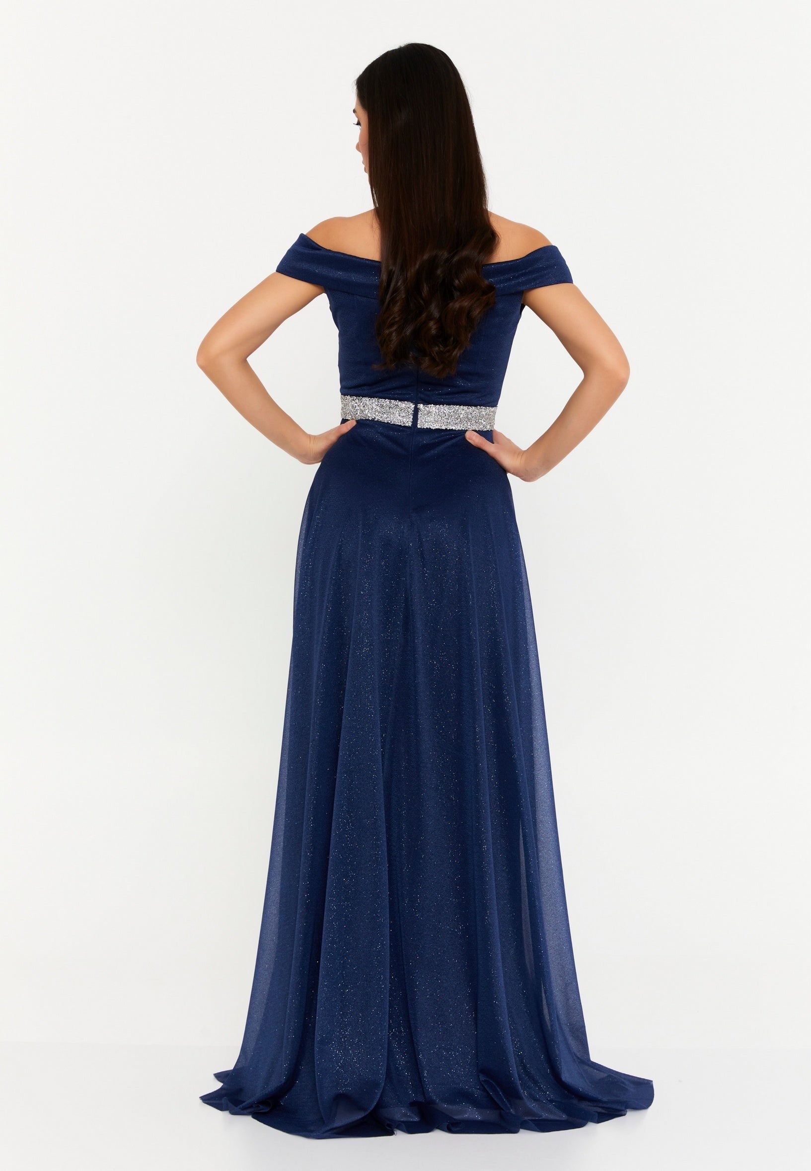 Rochie eleganta cu paiete bluemarin