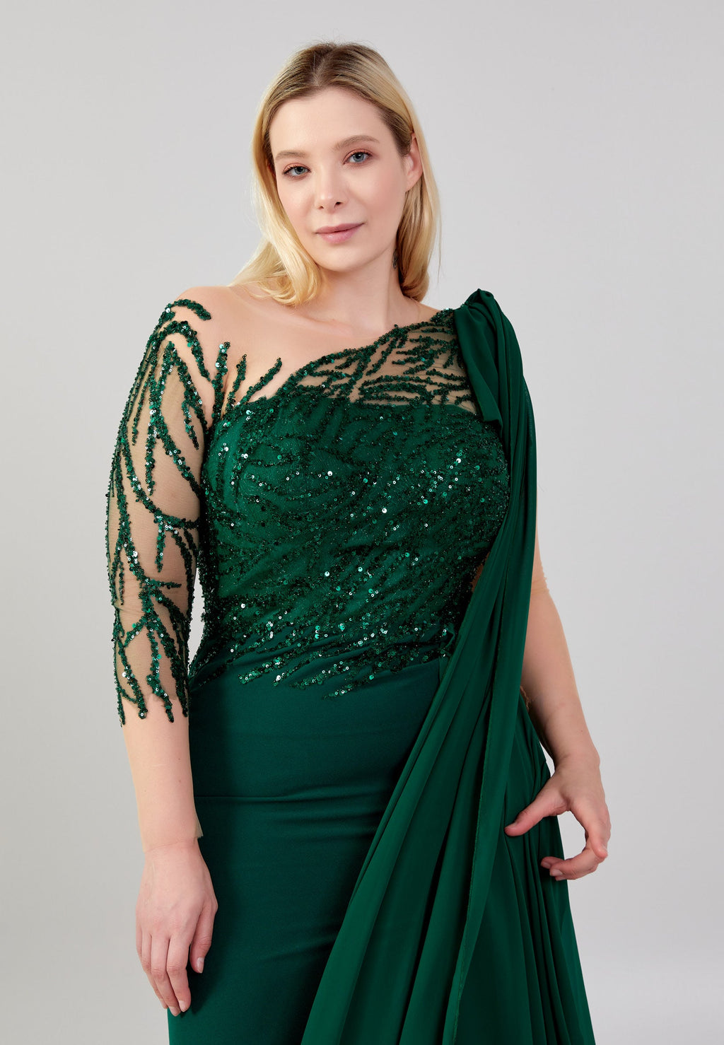 Rochie Unica verde Smarald Sandra