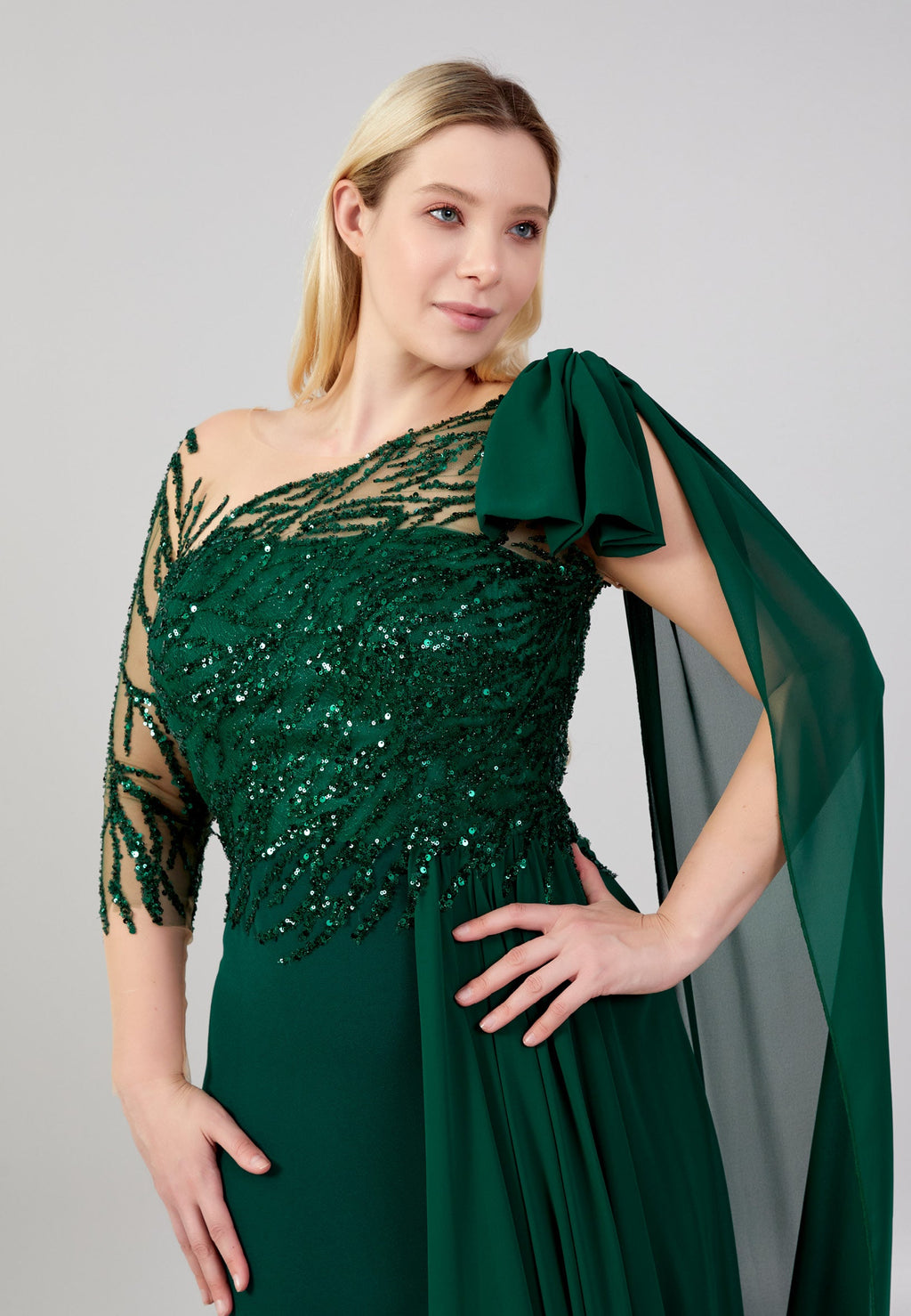 Rochie Unica verde Smarald Sandra