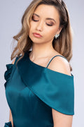 Rochie din tafta satinata asimetrica