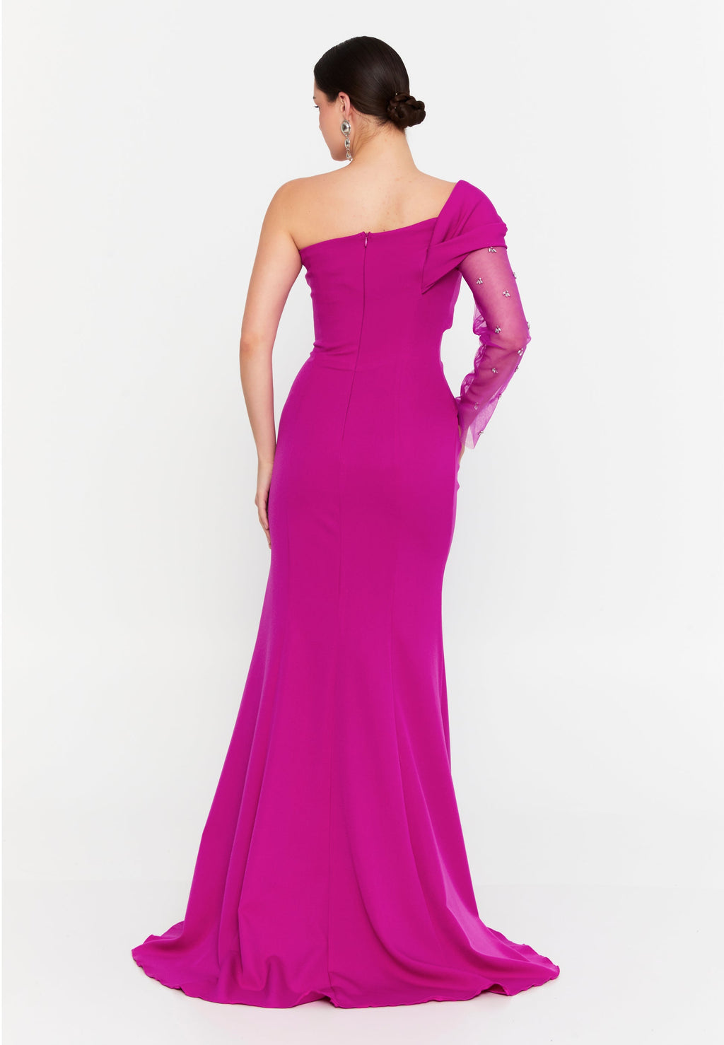 Rochie eleganta fucsia model unic