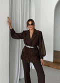 Compleu elegant de dama maro Penelope