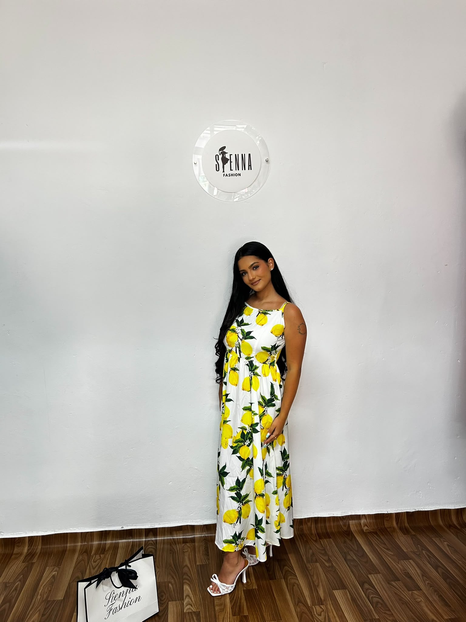 Rochie de zi imprimeu lămâi