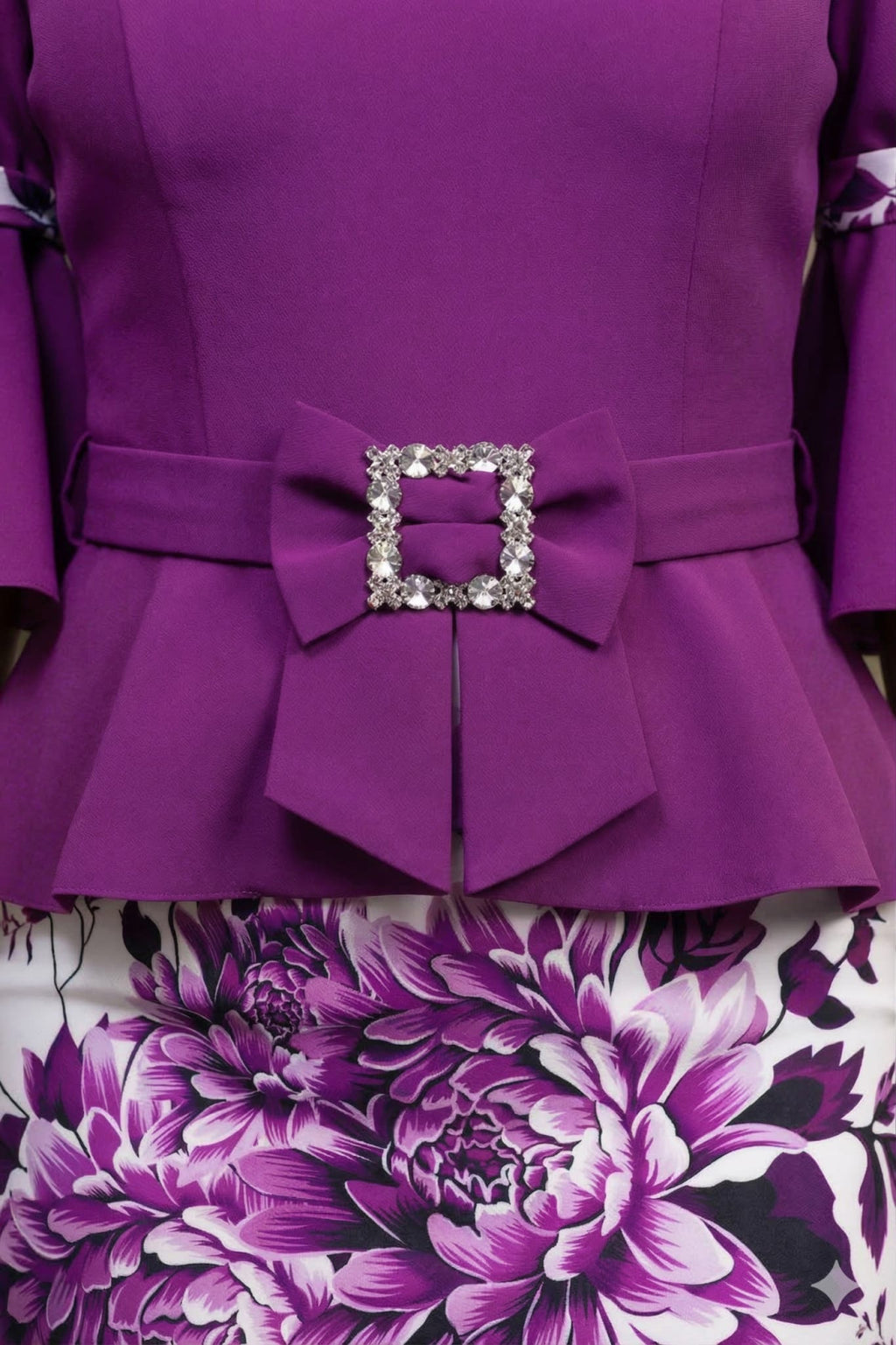 Rochie bicolora cu imprimeu floral  Valencia