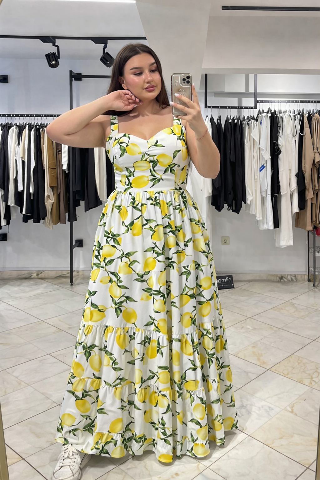 Rochie de zi imprimeu lămâi