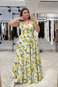 Rochie de zi imprimeu lămâi